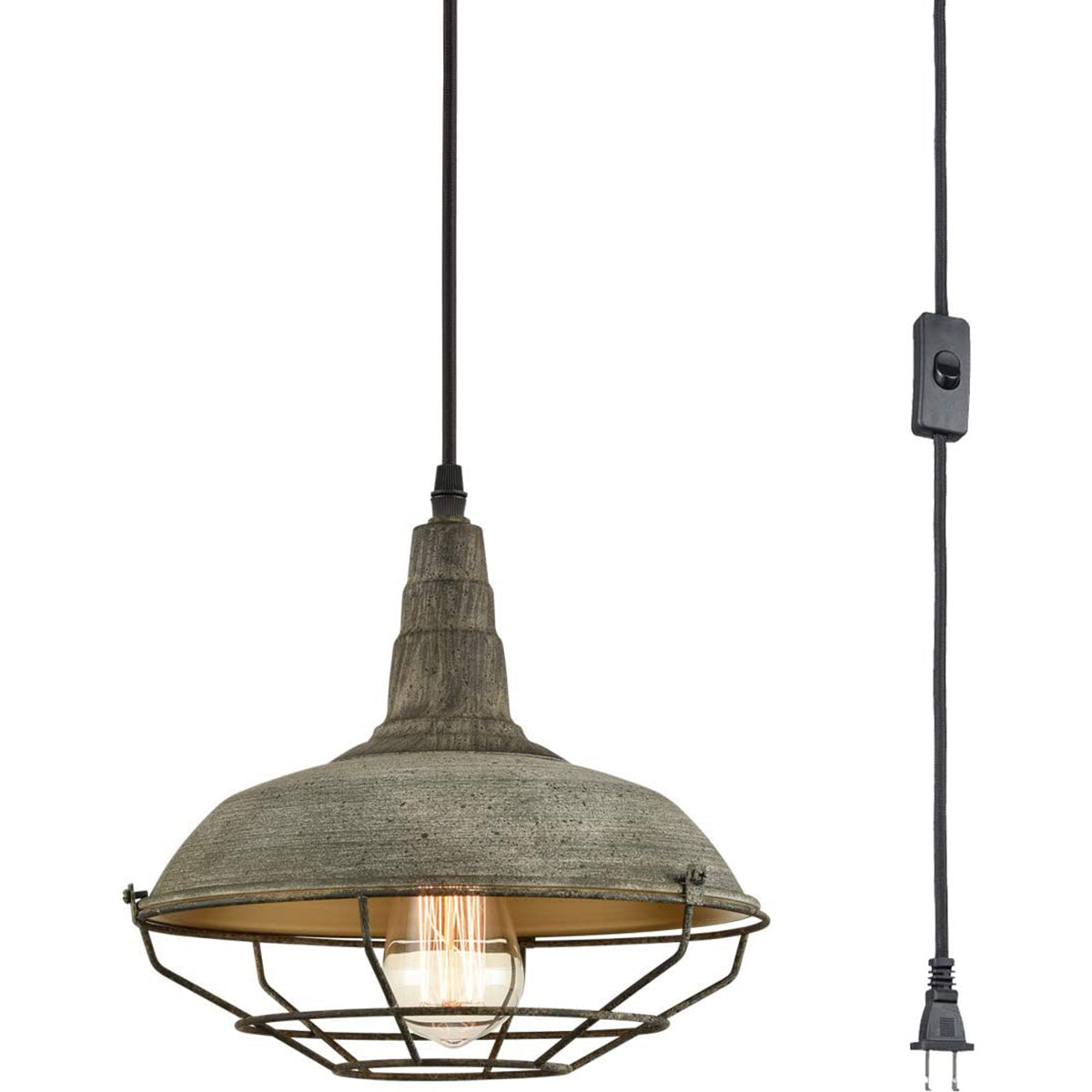 Farmhouse Plug in Pendant Light