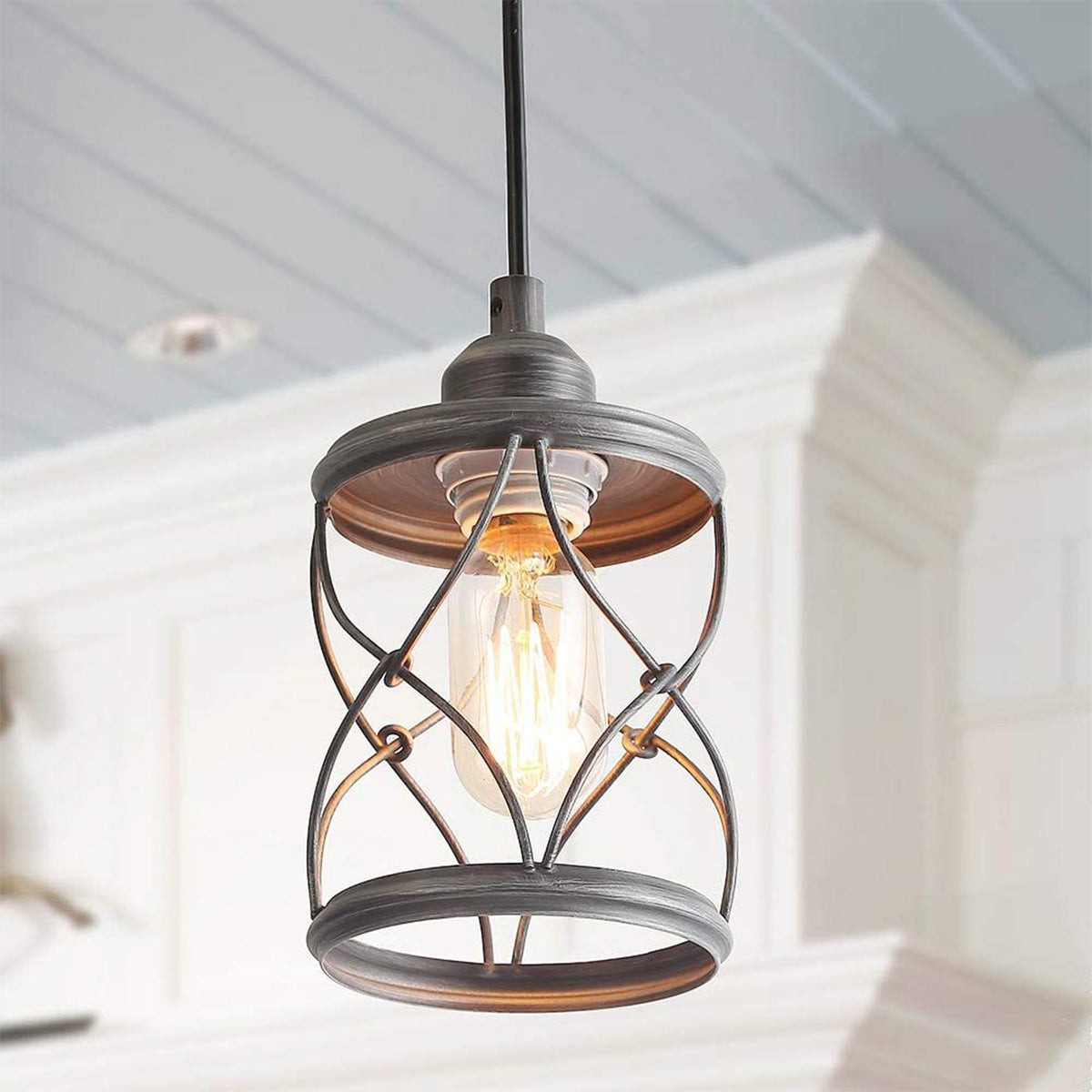 Industrial Cage Pendant ceiling Lighting,4.75 Inches