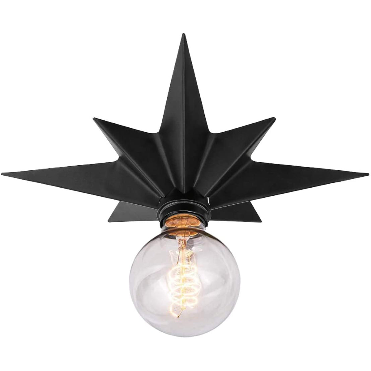 Black Star Mount Ceiling Light Fixture