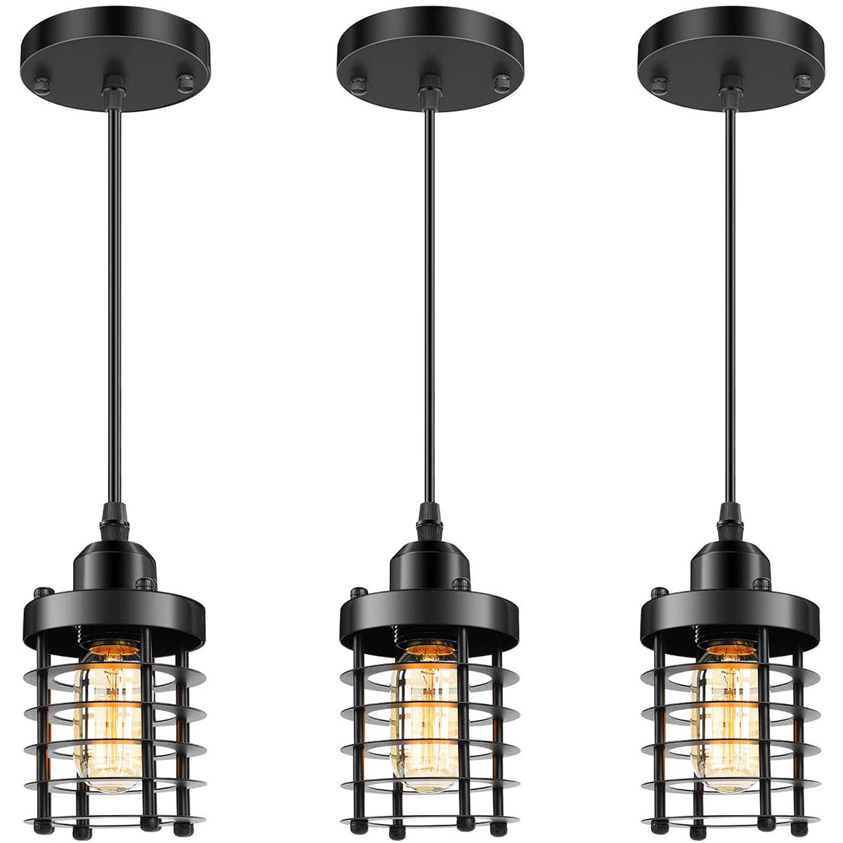 3 Packs Industrial Pendant Lighting