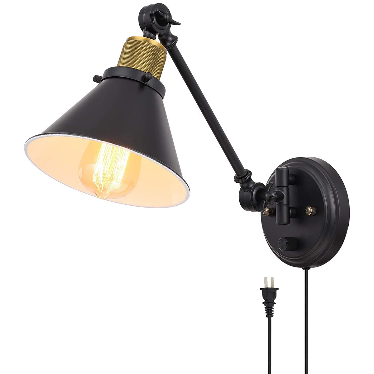 Dimmable Wall Sconce Plug in.