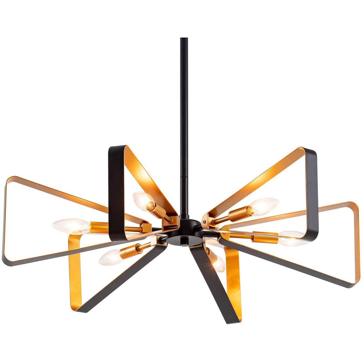 Matt Black Hanging Chandelier Lighting Fixture