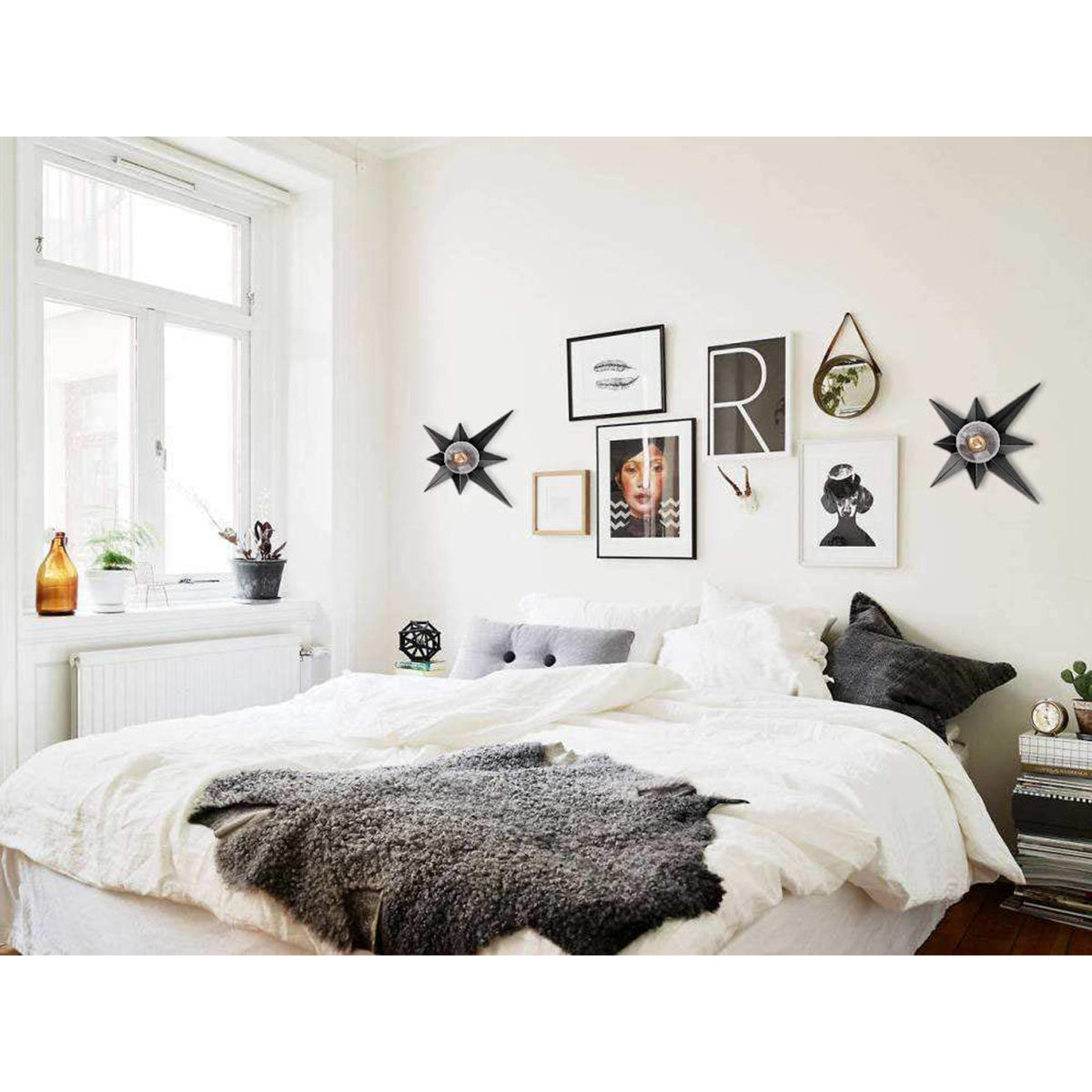 Black Star Mount Ceiling Light Fixture