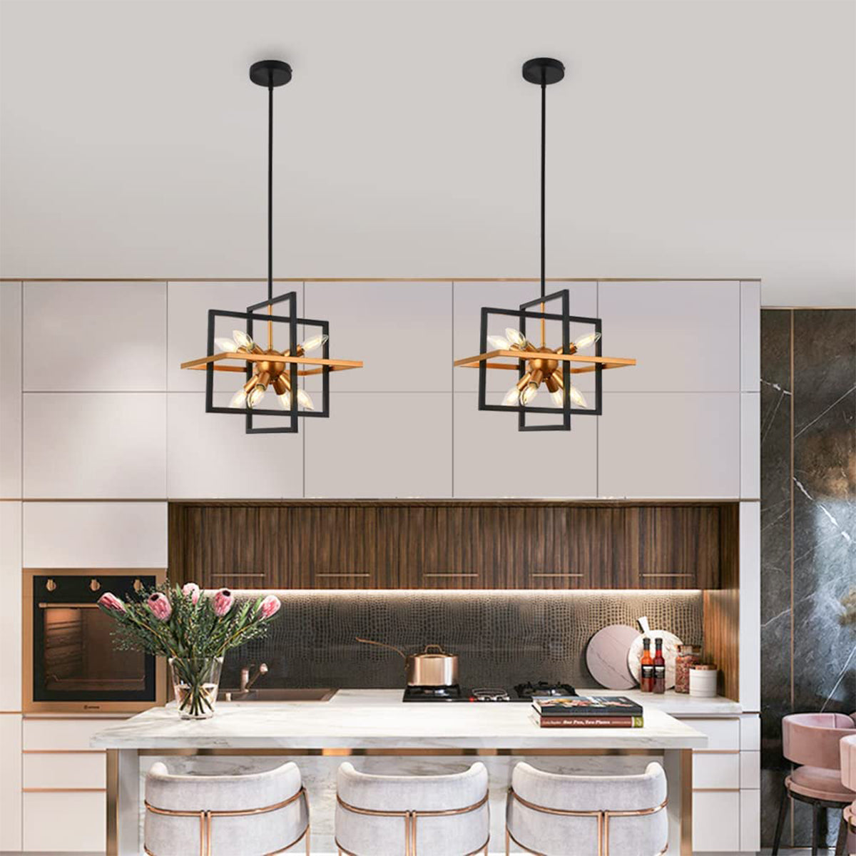 Black Metal Lantern Chandeliers