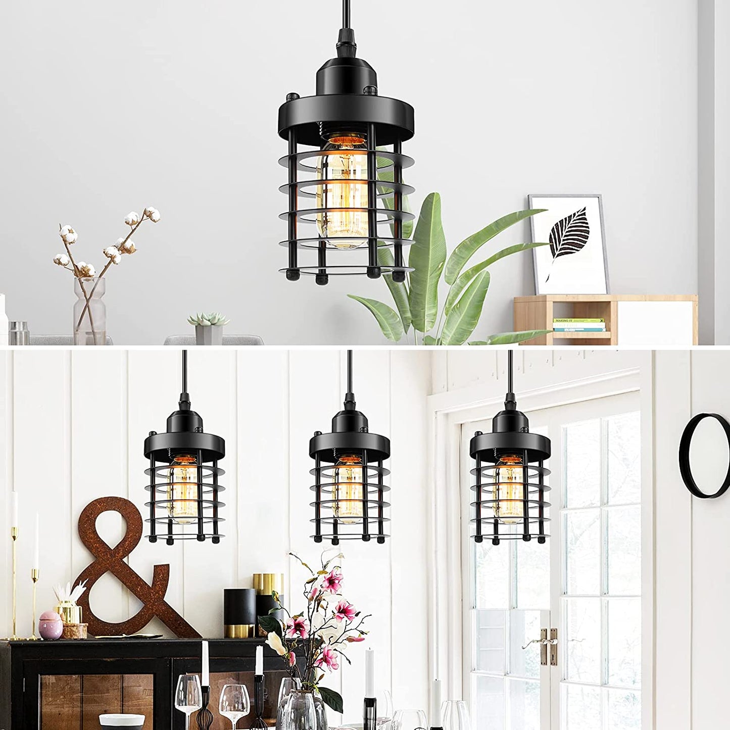 3 Packs Industrial Pendant Lighting