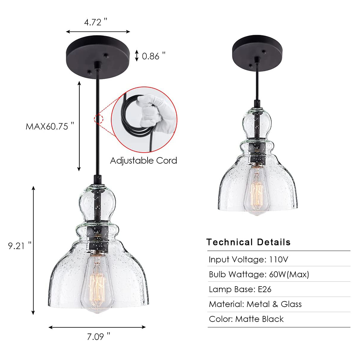 Mini Glass Pendant Lighting