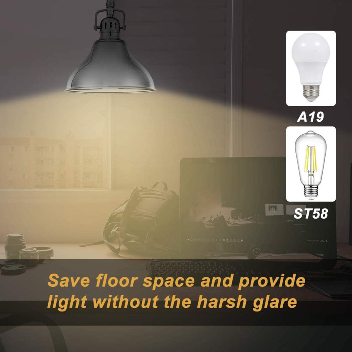 Brushed Nickel Finish Modern Metal Hanging Light