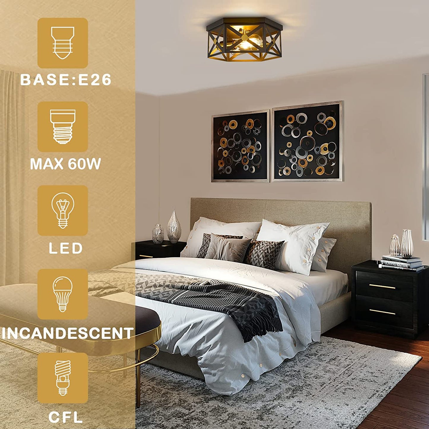 12 Inch Ceiling Light Fixture