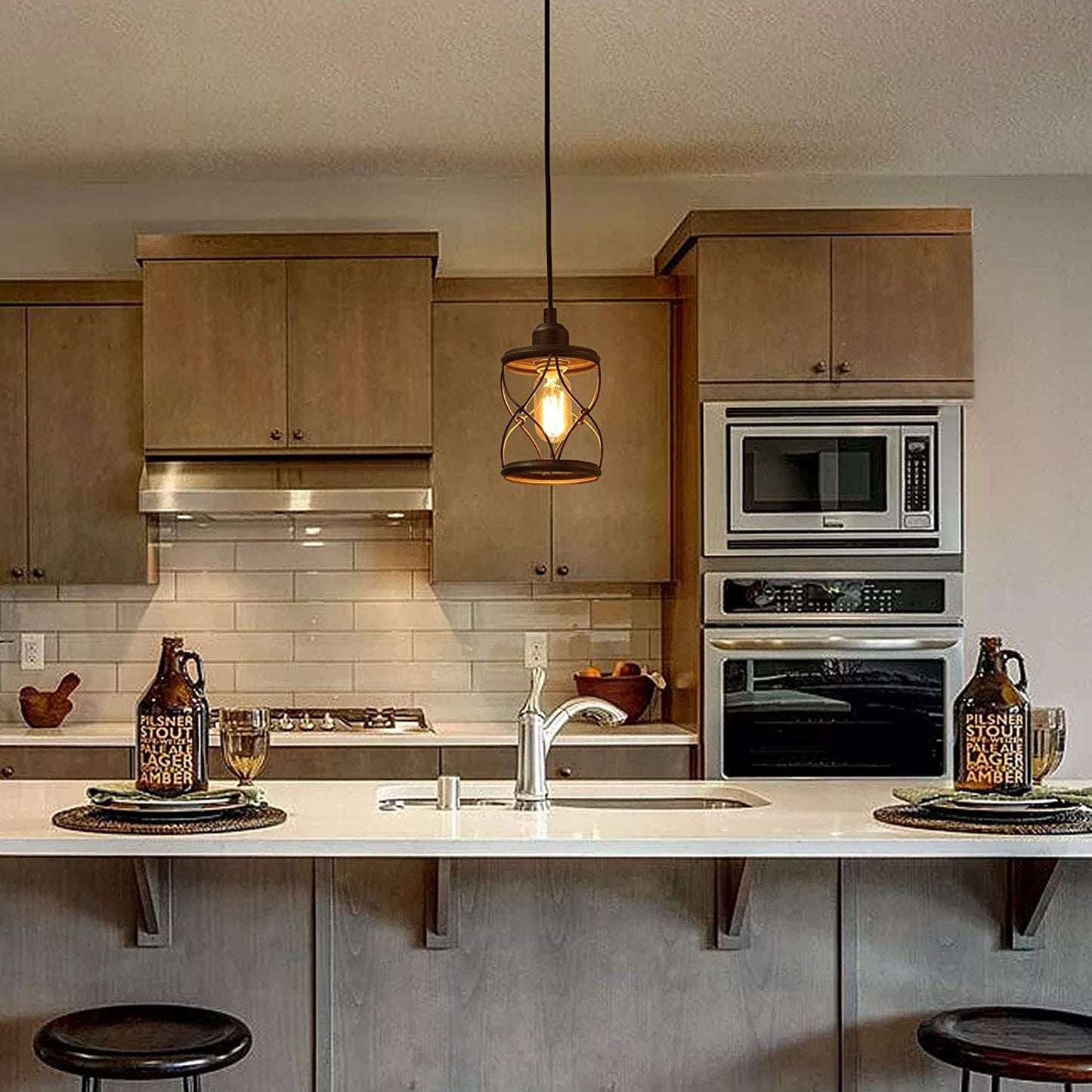 Industrial Cage Pendant ceiling Lighting,4.75 Inches