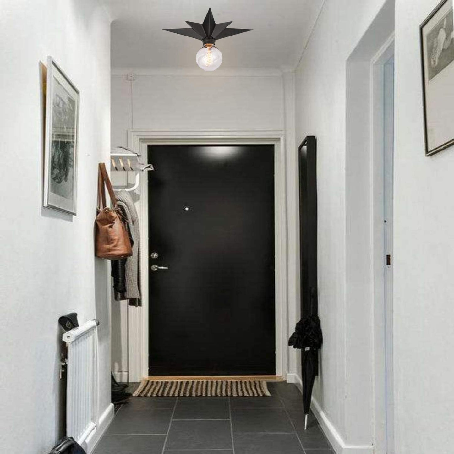 Black Star Mount Ceiling Light Fixture