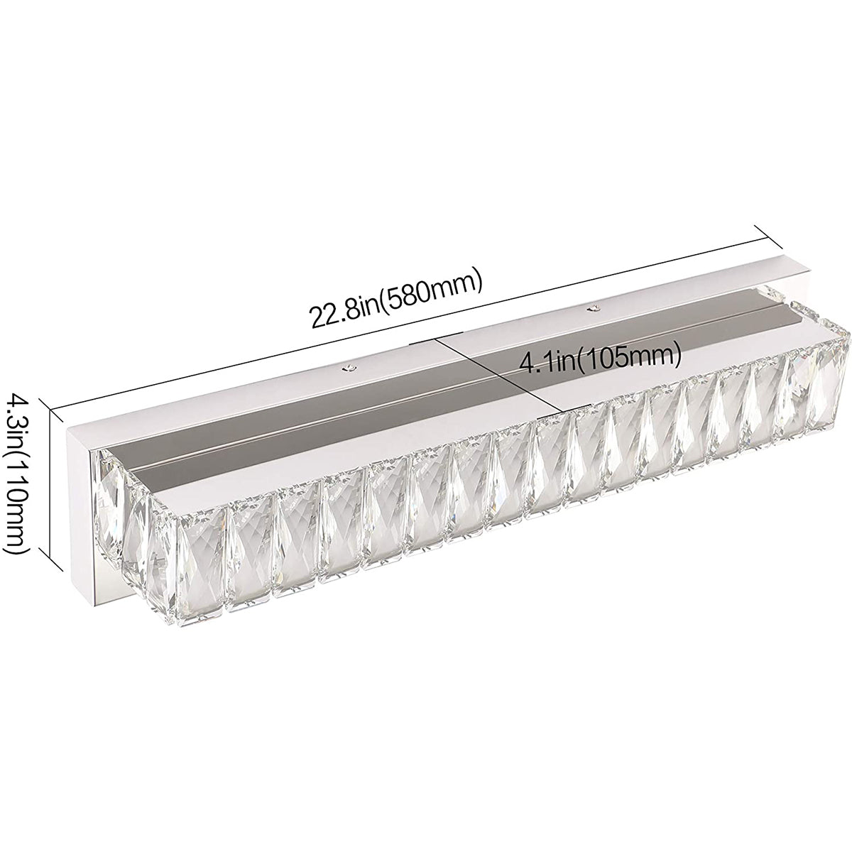 Crystal Bathroom Vanity Lighting Fixtures,23inch