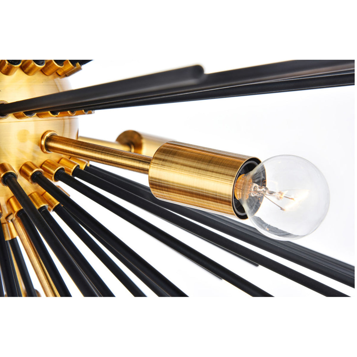 10-Light 26" Antique Brass Pendant