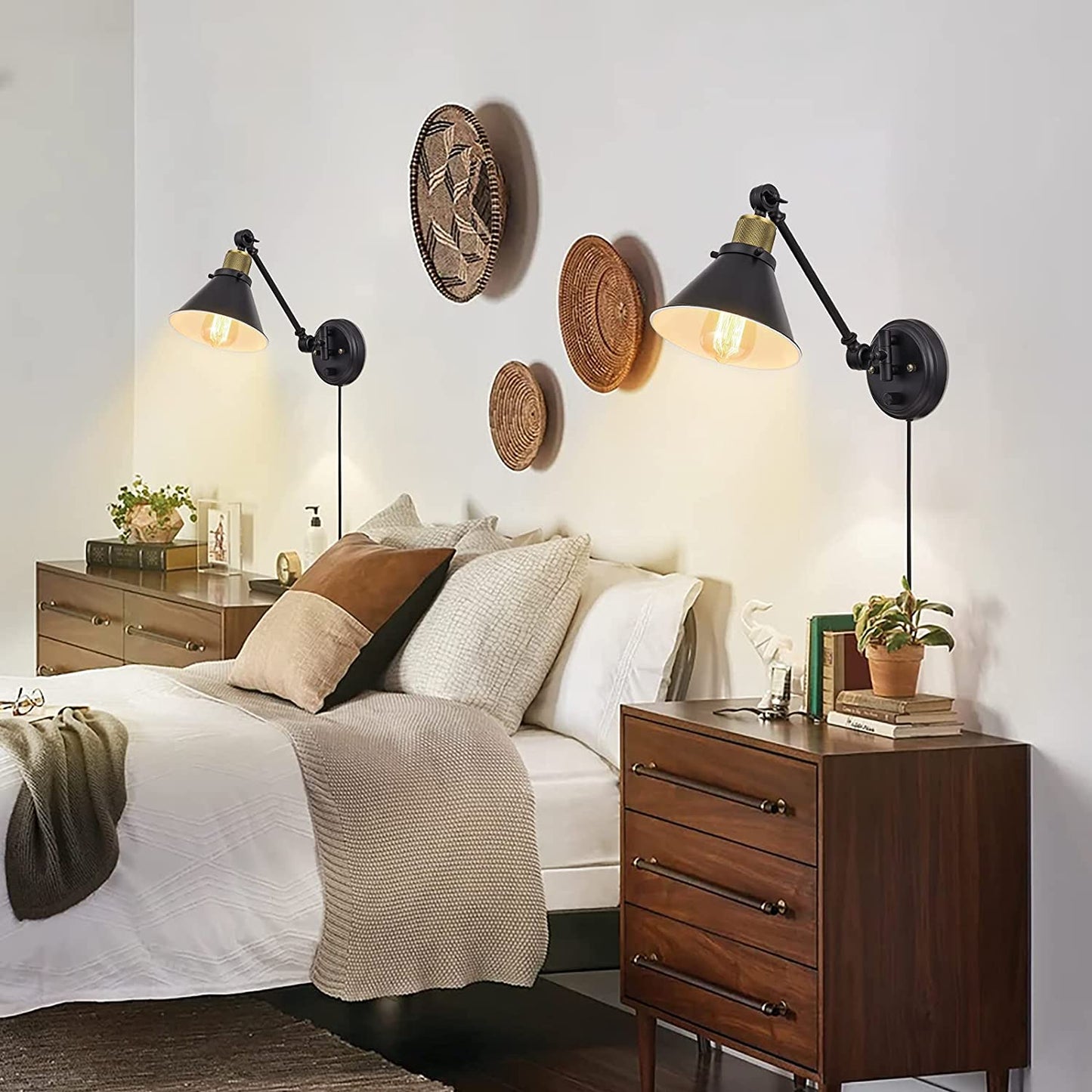 Dimmable Wall Sconce Plug in.