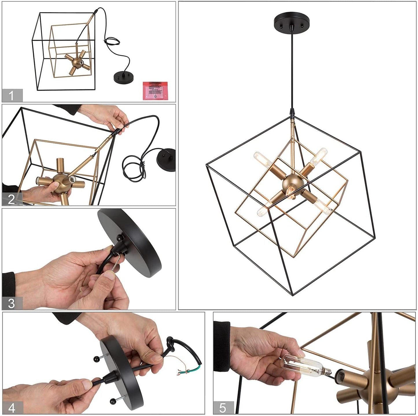 Gold Chandelier Light Fixture
