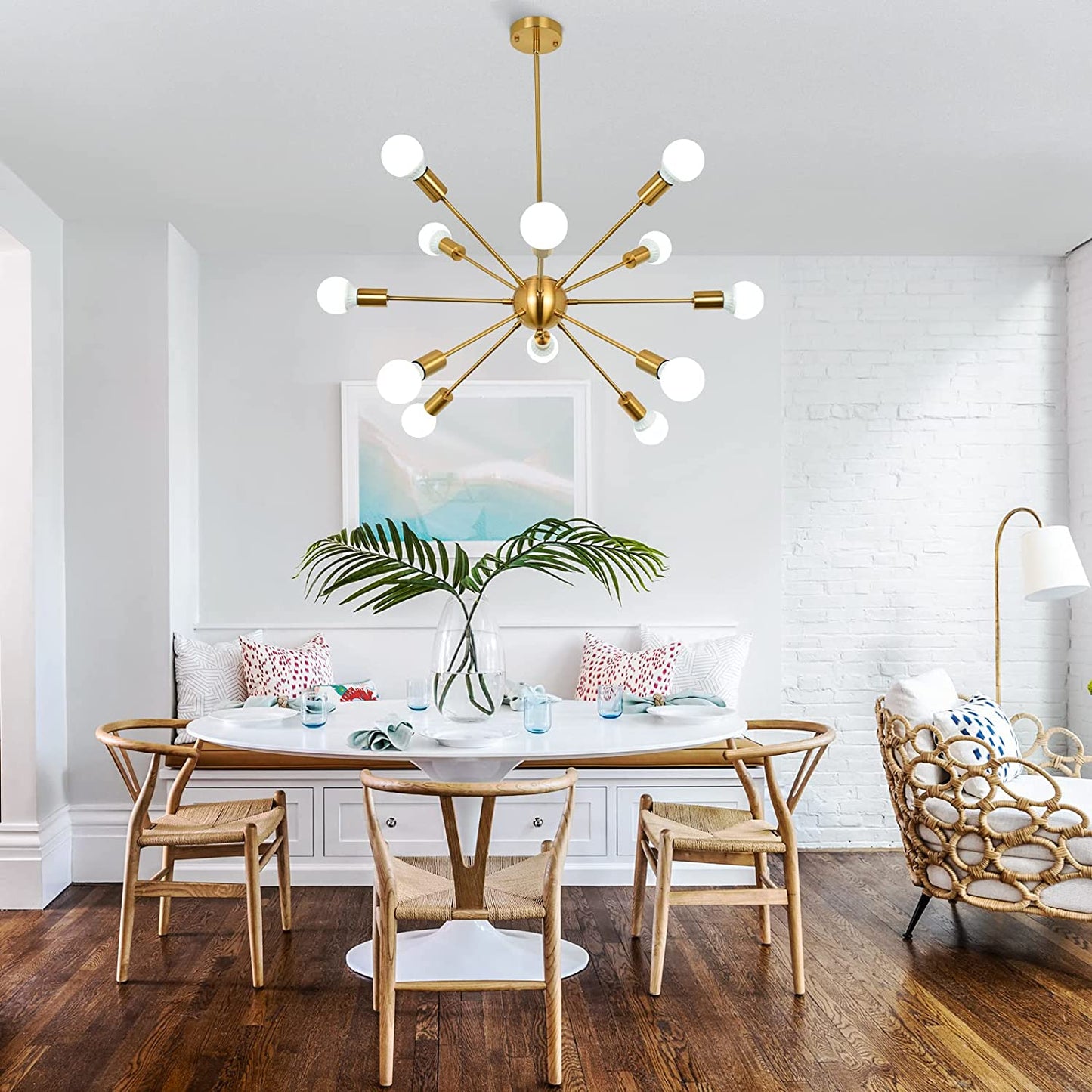 Sputnik Light Fixture Gold Chandelier