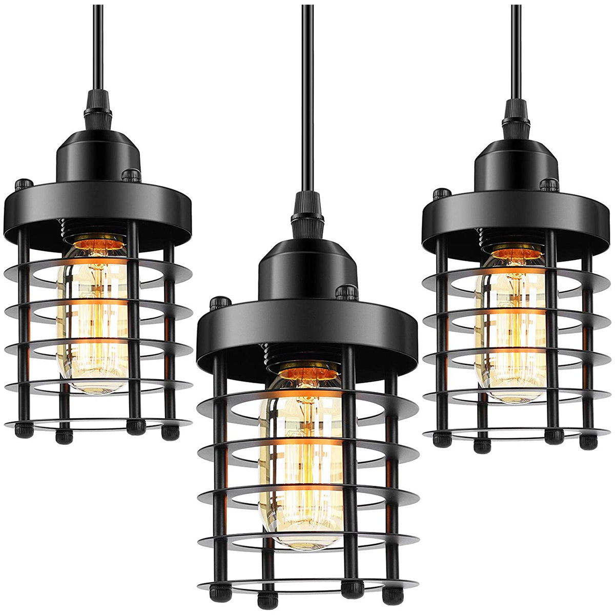 3 Packs Industrial Pendant Lighting