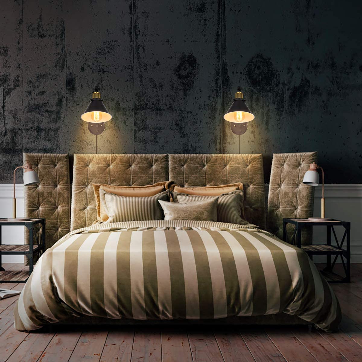 Dimmable Wall Sconce Plug in.