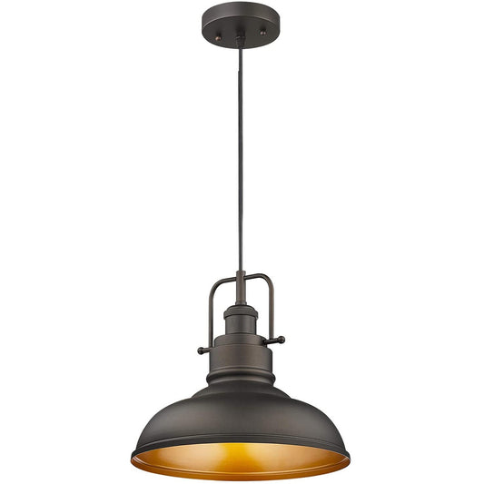 Farmhouse Pendant Light Industrial Hanging Light Fixture,11-inch