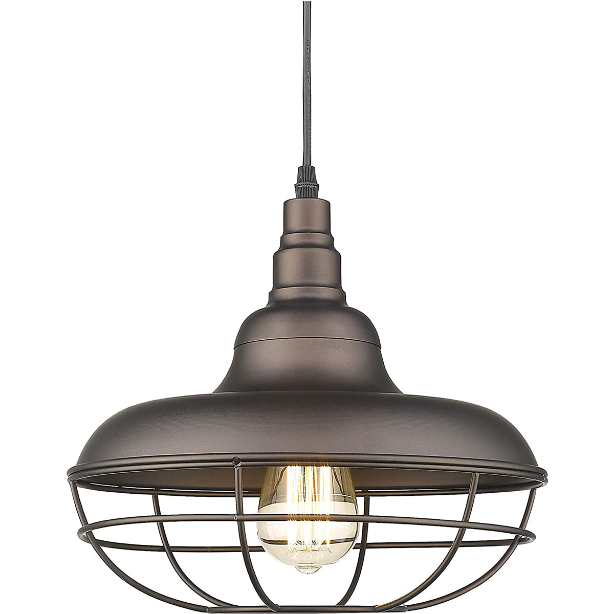 Industrial Metal Cage Pendant Light