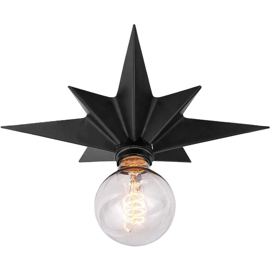 Black Star Mount Ceiling Light Fixture