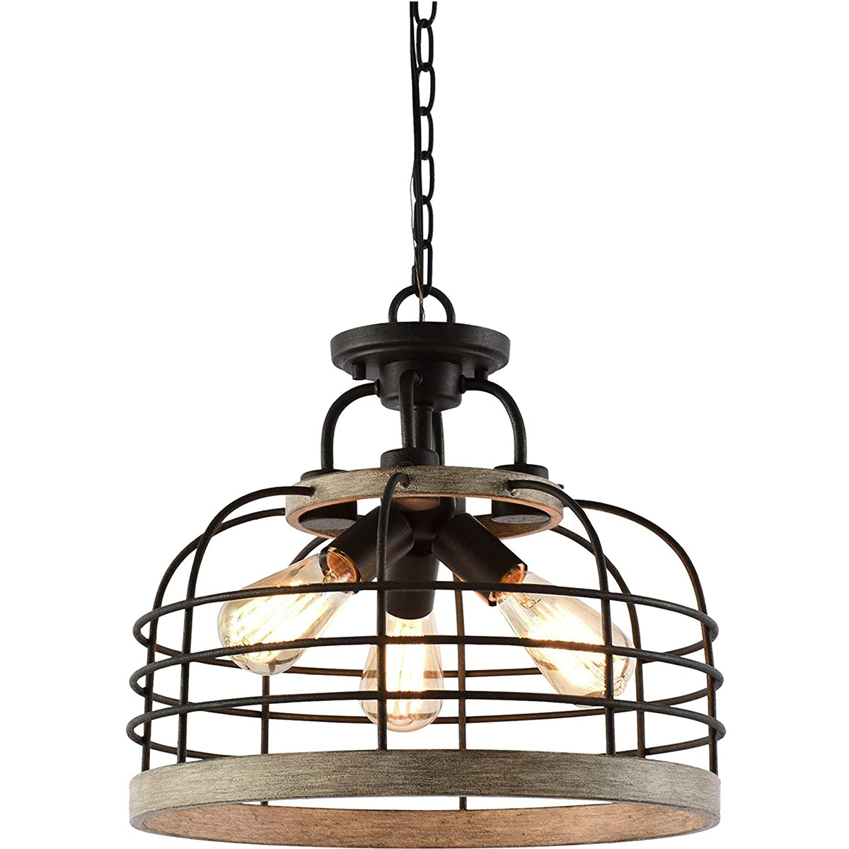 Industrial Farmhouse Semi Flush Pendant Light