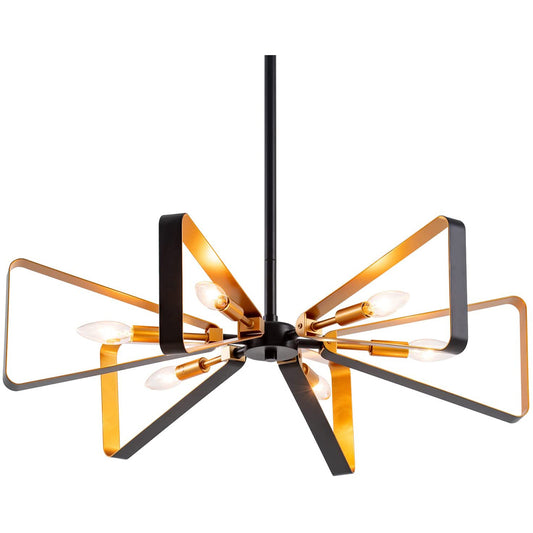Matt Black Hanging Chandelier Lighting Fixture