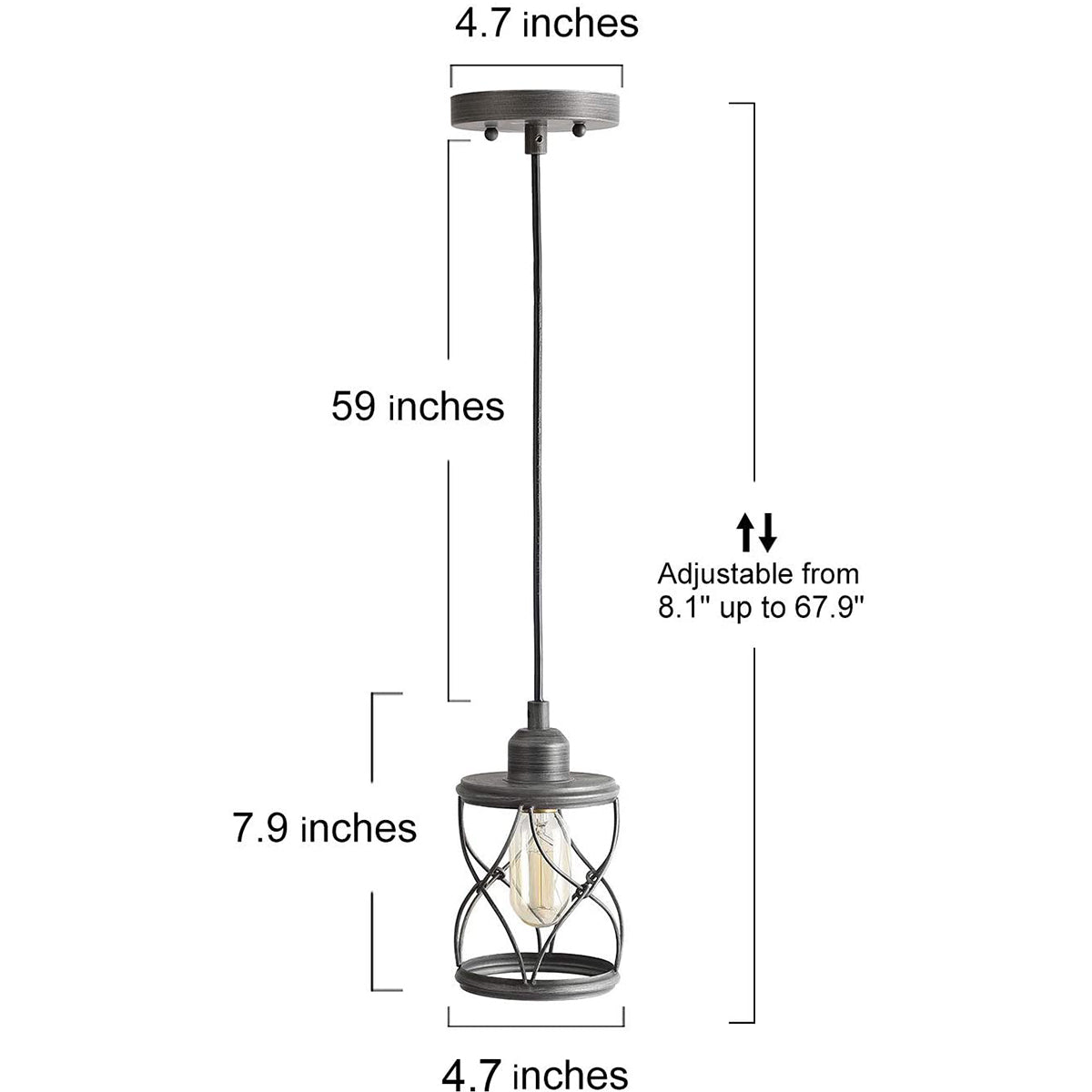 Industrial Cage Pendant ceiling Lighting,4.75 Inches